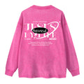 Jesus Save My Life Christian Washed Long Sleeve T-Shirt