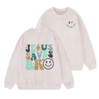 Jesus Saves Bro Christian Washed Sweatshirt
