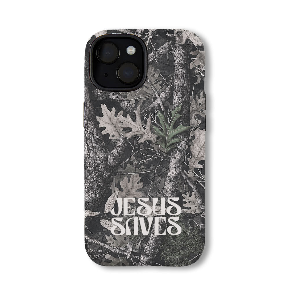 Jesus Saves Camo Christian Phone Case