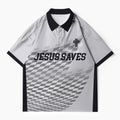 Jesus Saves Christian Buttoned Polo Jersey
