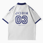 Jesus Saves Christian Buttoned Polo Jersey