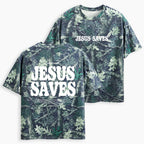 Jesus Saves Christian Camo T-Shirt