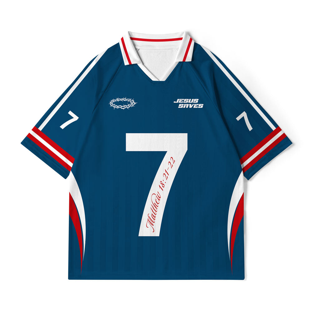 Jesus Saves Christian Collar Jersey