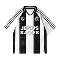 Jesus Saves Christian Black Collar Jersey