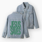 Jesus Saves Christian Denim Jacket