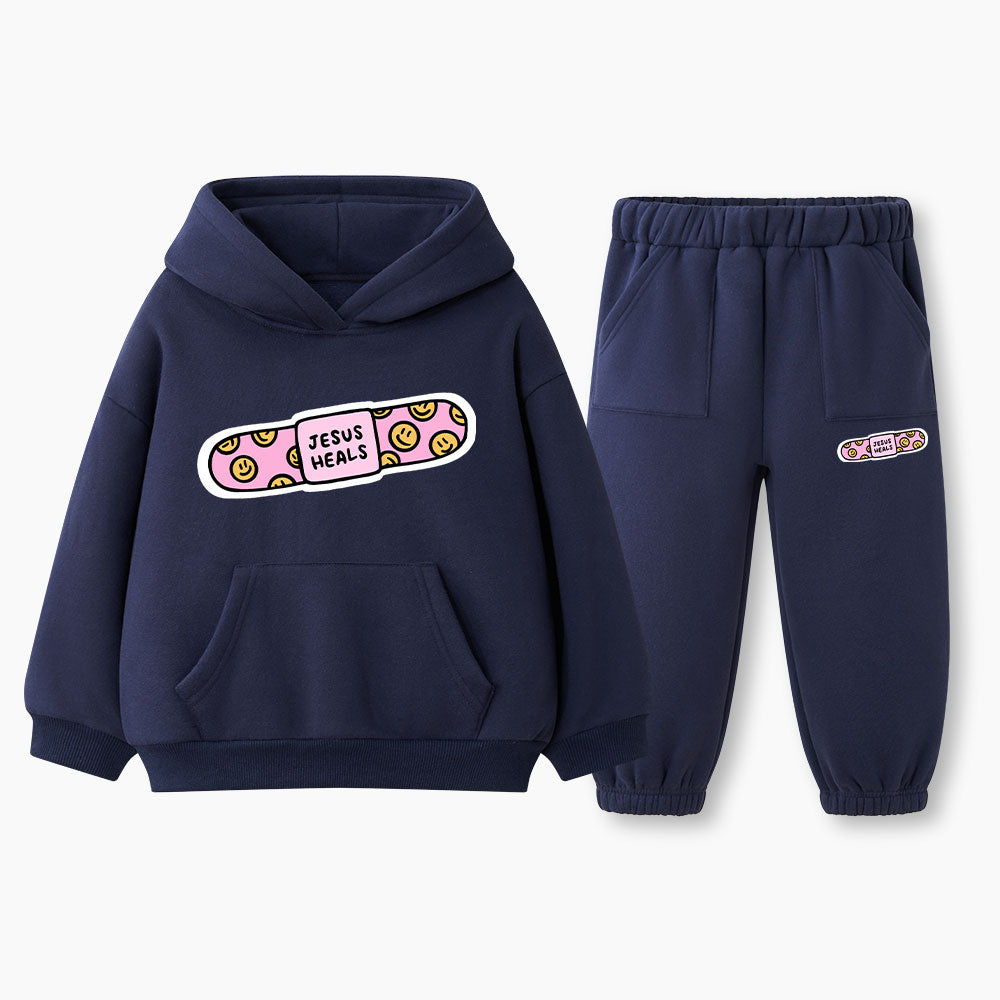 Jesus Saves Christian Kid Fleece Hoodie Set