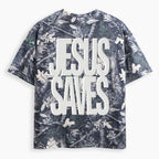 Jesus Saves Christian Puff Printed Camo T-Shirt
