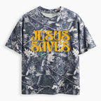 Jesus Saves Christian Puff Printed Camo T-Shirt