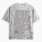 Jesus Saves Christian Puff Printed Camo T-Shirt