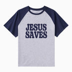 Jesus Saves Christian Raglan Sleeve T-Shirt