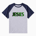 Jesus Saves Christian Raglan Sleeve T-Shirt