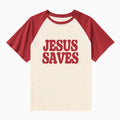 Jesus Saves Christian Raglan Sleeve T-Shirt