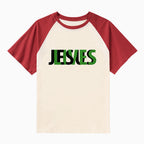 Jesus Saves Christian Raglan Sleeve T-Shirt