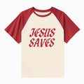 Jesus Saves Christian Raglan Sleeve T-Shirt