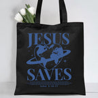 Jesus Saves Christian Canvas Tote Bag