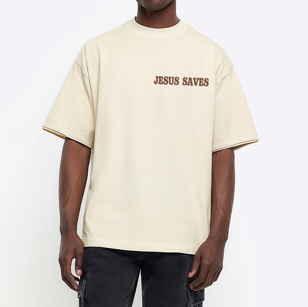 Jesus Saves Christian Washed T-Shirt