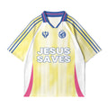 Jesus Saves Christian Yellow Collar Jersey