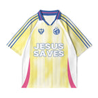Jesus Saves Christian Yellow Collar Jersey