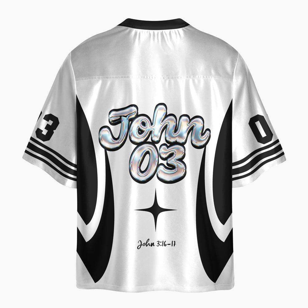 Jesus Saves Oversized Shiny V-Neck Christian Jersey & Shorts
