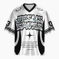Jesus Saves Oversized Shiny V-Neck Christian Jersey & Shorts