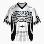 Jesus Saves Oversized Shiny V-Neck Christian Jersey & Shorts