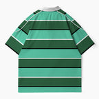 Jesus Saves Stripes Christian Buttoned Polo Jersey