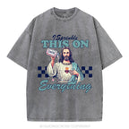 Jesus Sprinkle Faith On Everything Christian Washed T-Shirt