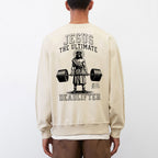 Jesus The Ultimate Deadlifter Chrsitian Washed Sweatshirt