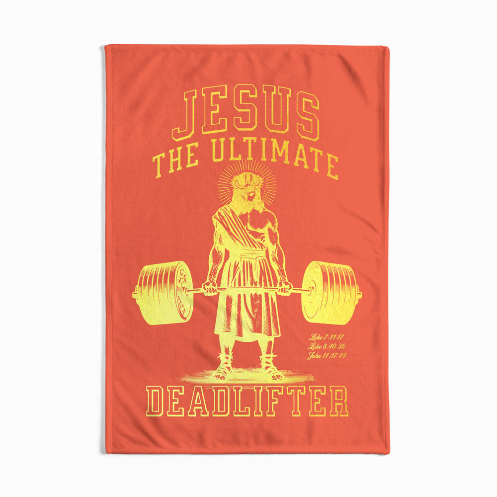 Jesus The Ultimate Deadlifter Christian Blanket