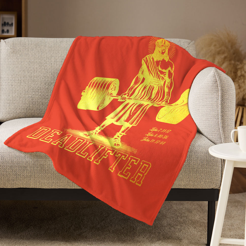 Jesus The Ultimate Deadlifter Christian Blanket