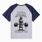 Jesus The Ultimate Deadlifter Christian Raglan Sleeve T-Shirt