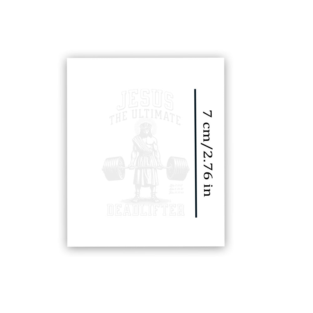 Jesus The Ultimate Deadlifter 12pcs Christian Temporary Tattoos