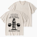 Jesus The Ultimate Deadlifter Christian Washed V-Neck T-Shirt