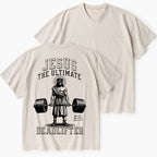 Jesus The Ultimate Deadlifter Christian Washed V-Neck T-Shirt