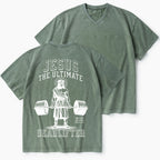 Jesus The Ultimate Deadlifter Christian Washed V-Neck T-Shirt