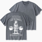 Jesus The Ultimate Deadlifter Christian Washed V-Neck T-Shirt