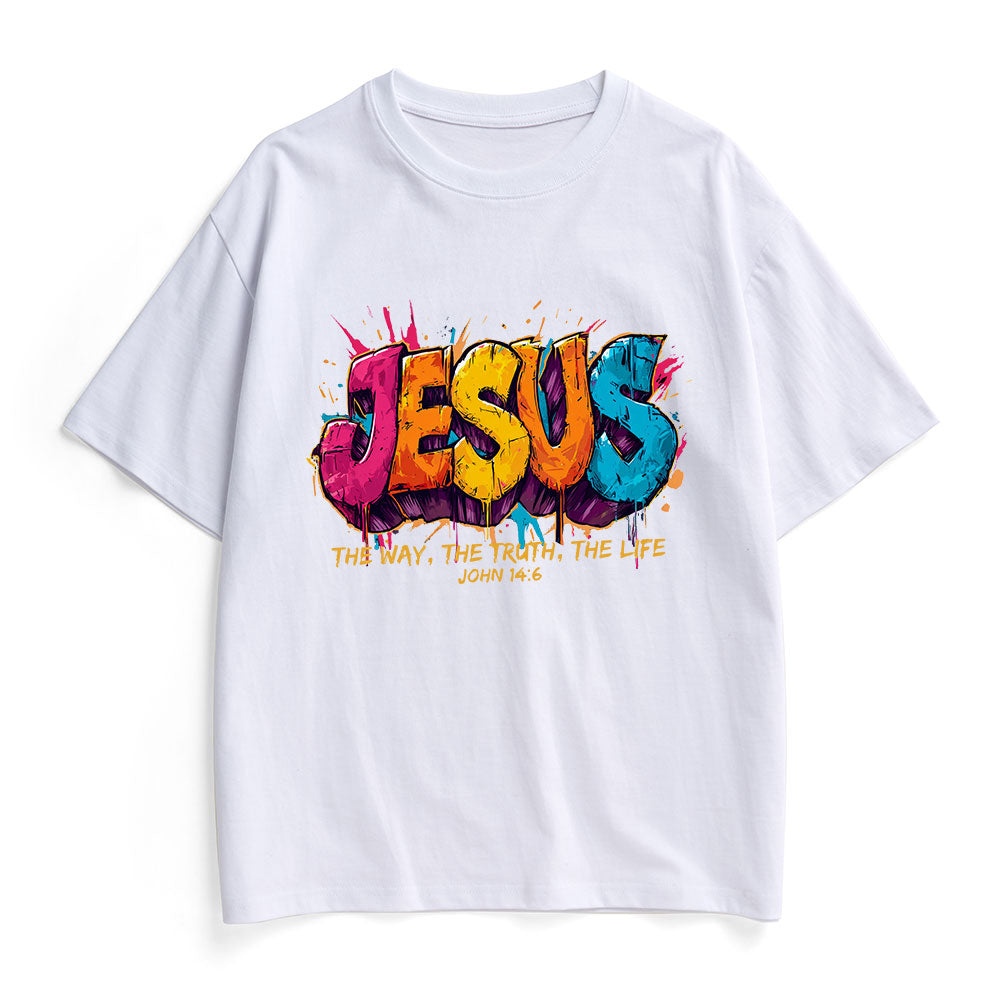 Jesus The Way The Truth The Life Christian Heavy Cotton T-Shirt