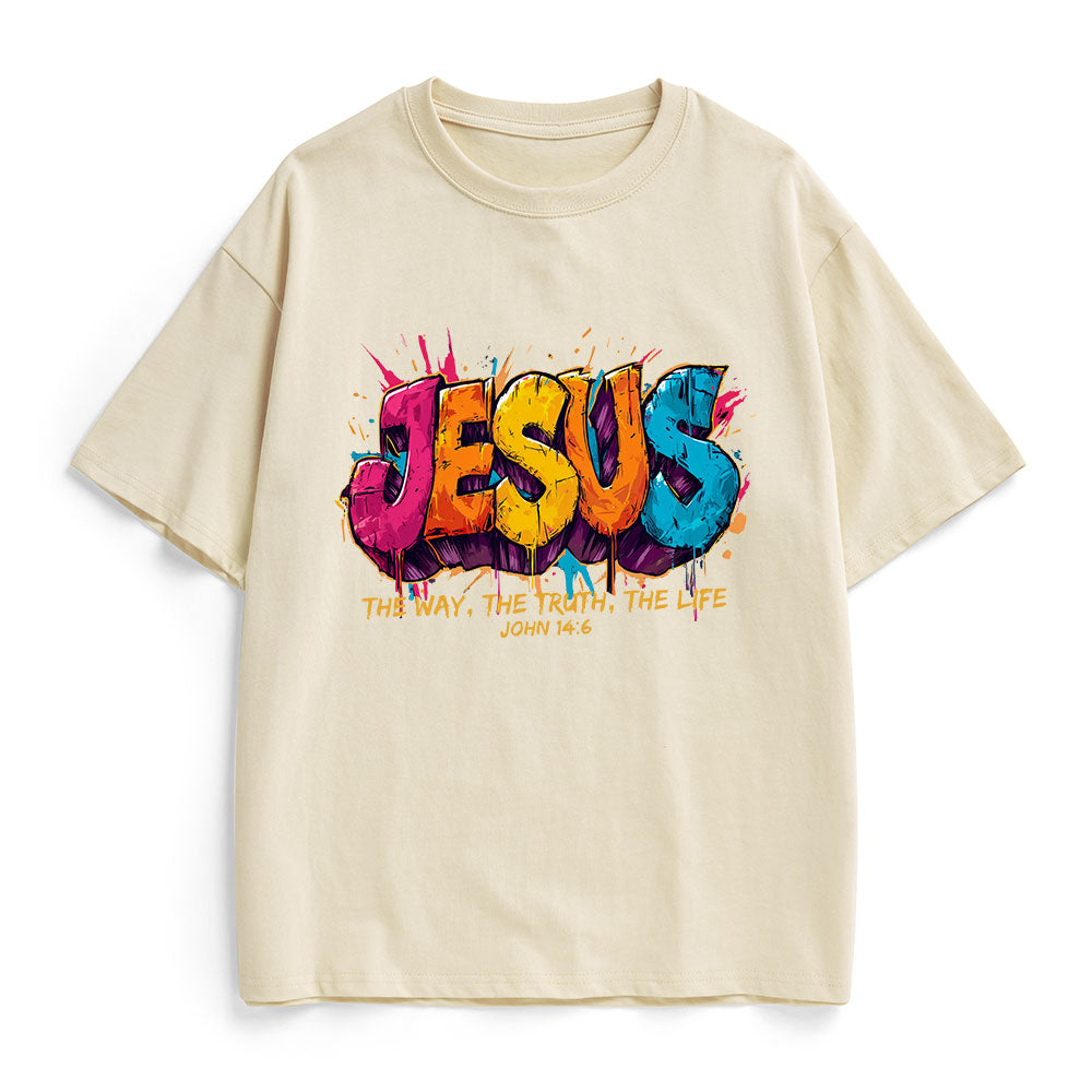 Jesus The Way The Truth The Life Christian Heavy Cotton T-Shirt