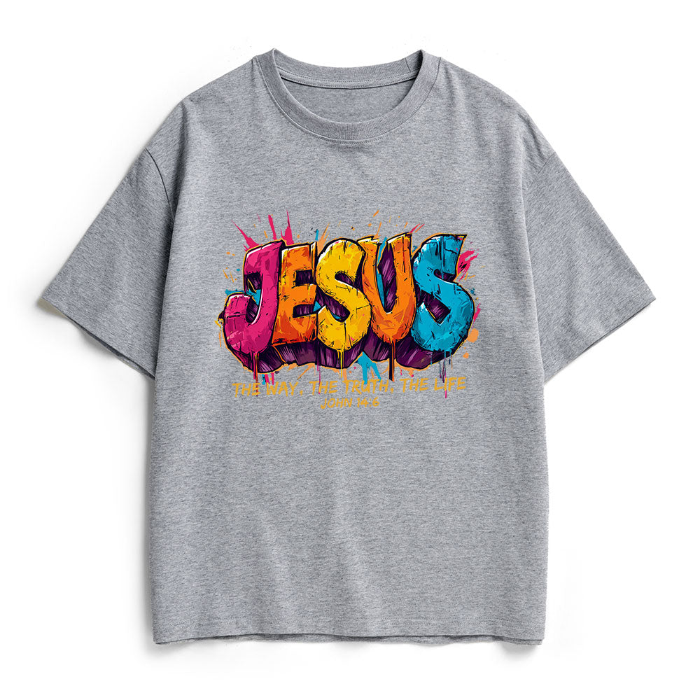 Jesus The Way The Truth The Life Christian Heavy Cotton T-Shirt