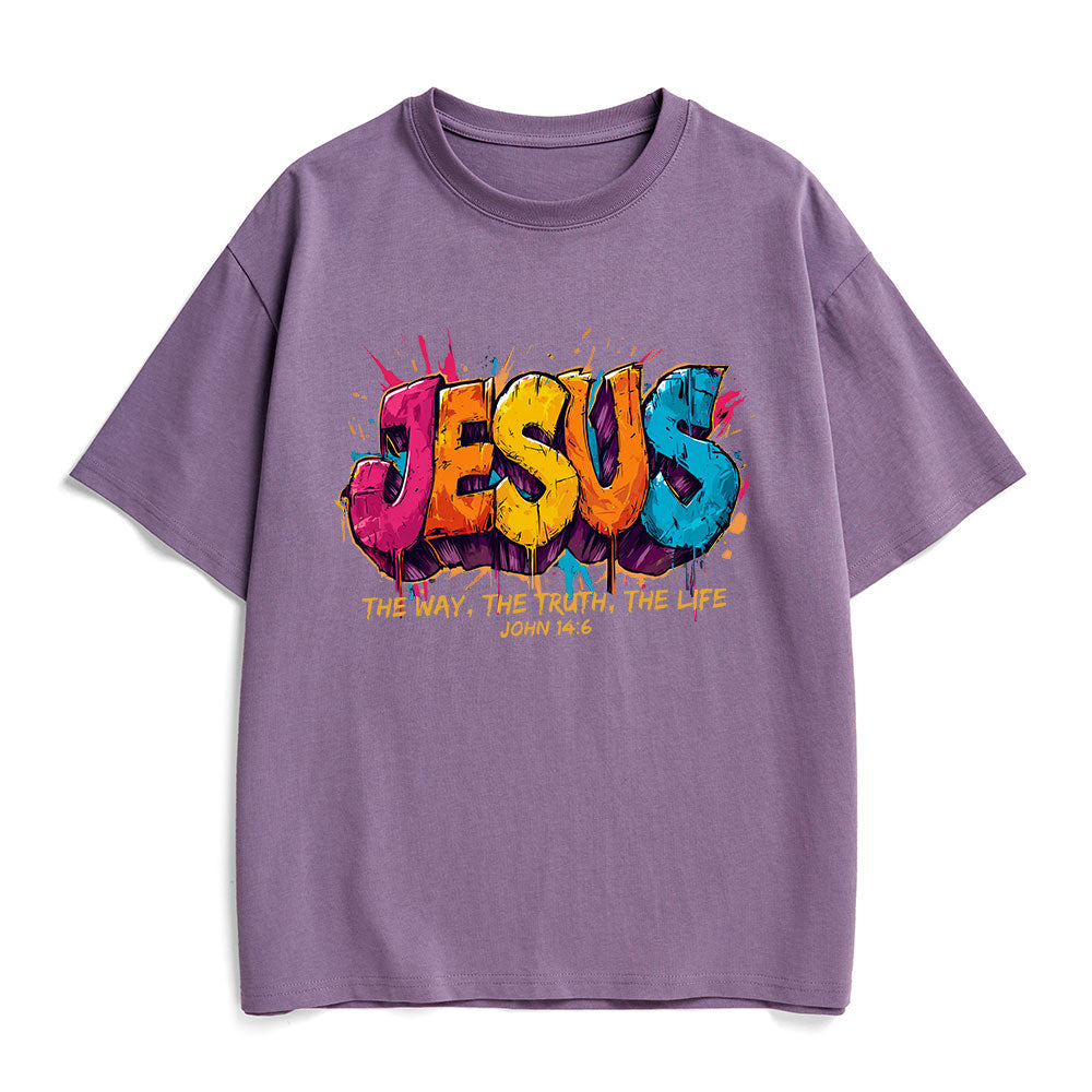 Jesus The Way The Truth The Life Christian Heavy Cotton T-Shirt