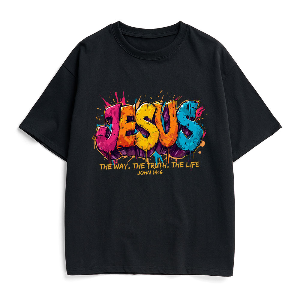 Jesus The Way The Truth The Life Christian Heavy Cotton T-Shirt