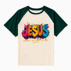 Jesus The Way The Truth The Life Christian Raglan Sleeve T-Shirt