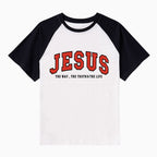 Jesus The Way The Truth The Life Christian Raglan Sleeve T-Shirt