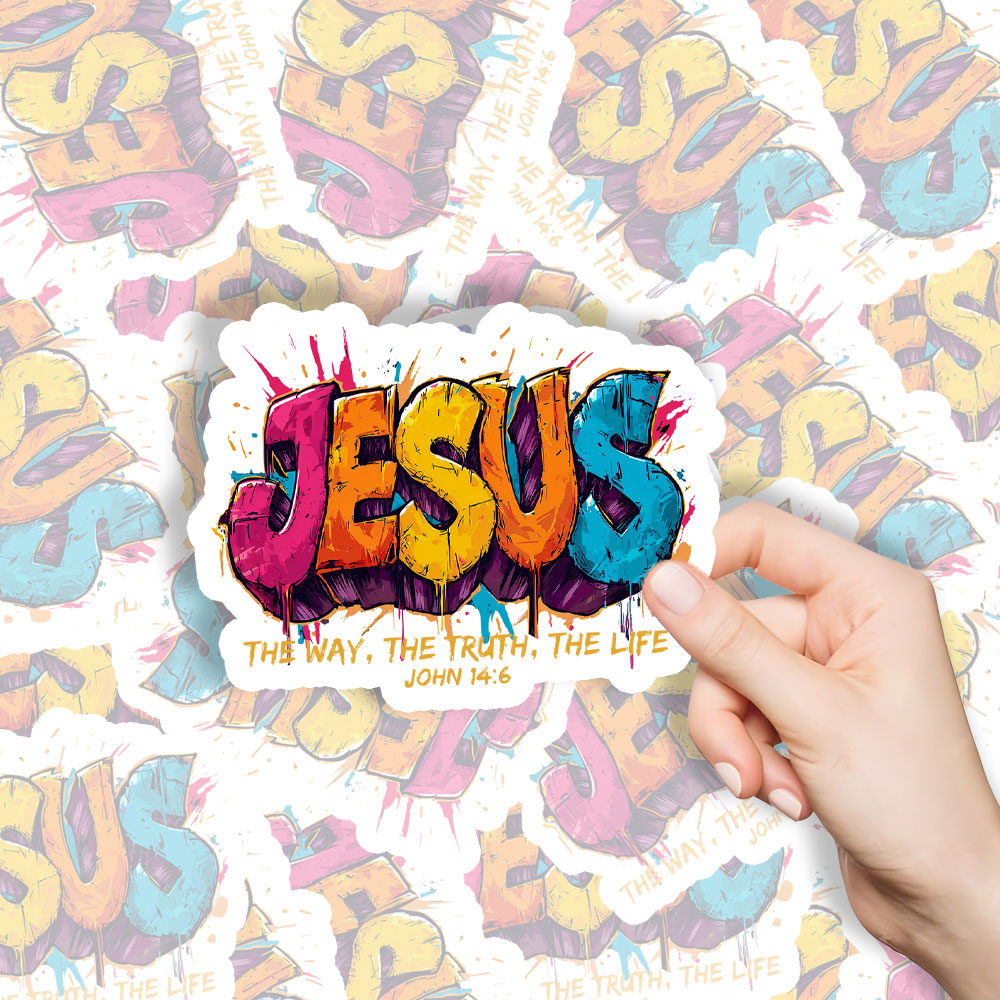 Jesus The Way The Truth The Life Christian Stickers