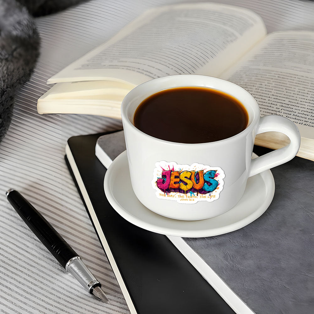 Jesus The Way The Truth The Life Christian Stickers