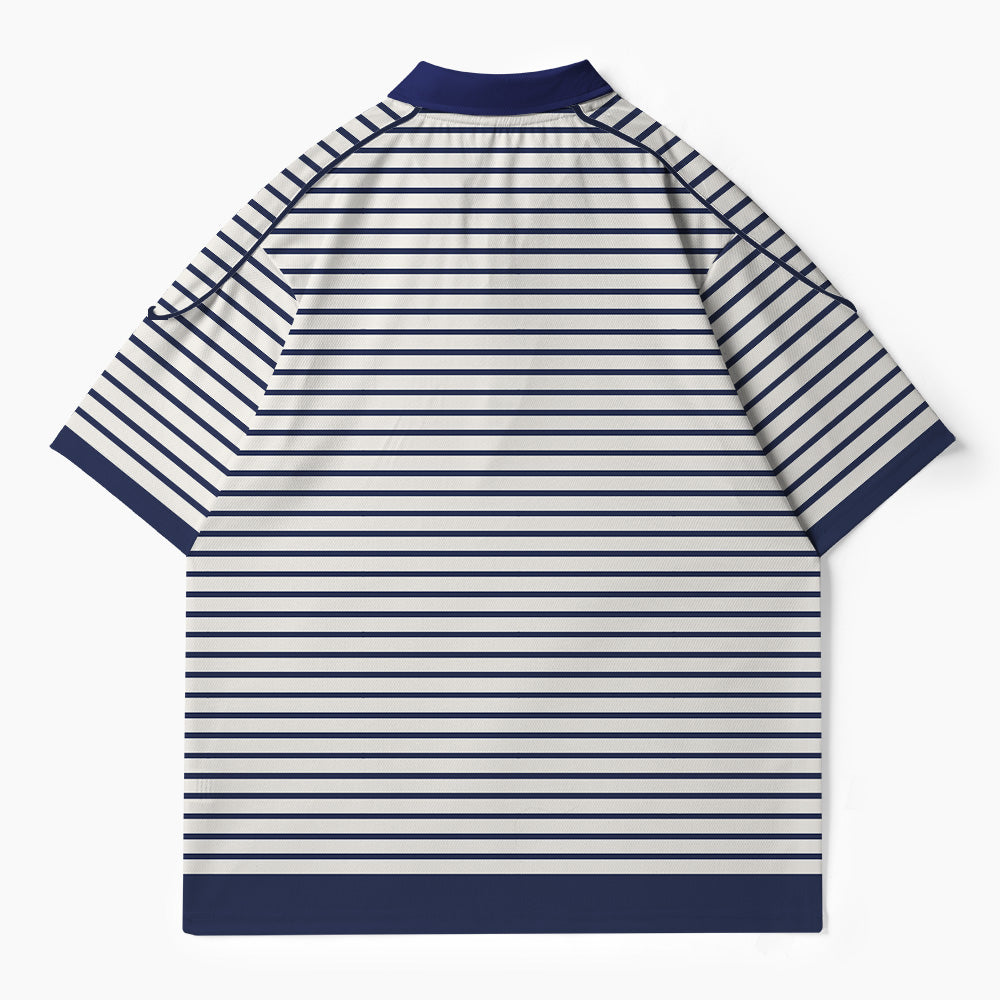Jesus The Way The Truth The Life Stripes Christian Buttoned Polo Jersey