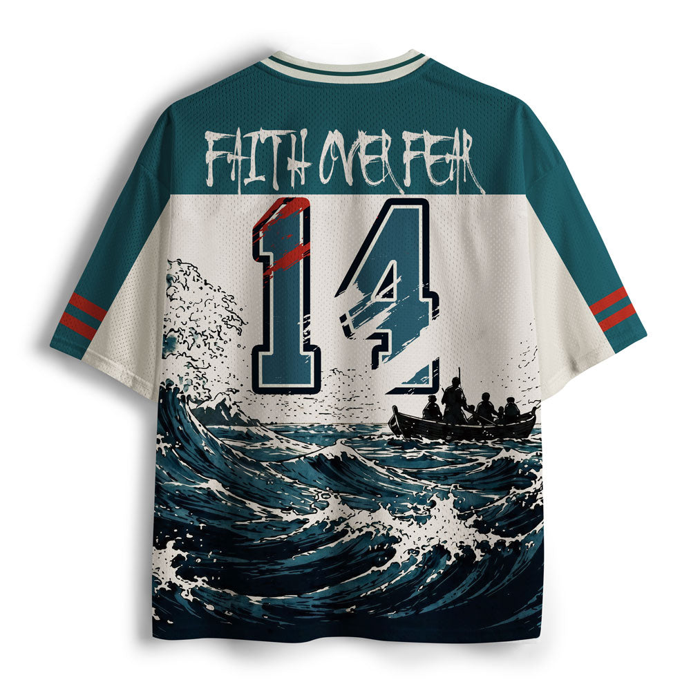 Jesus Walking On Water Christian Mesh Jersey