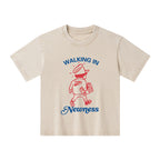 Jesus Walks With Me Christian Washed T-Shirt