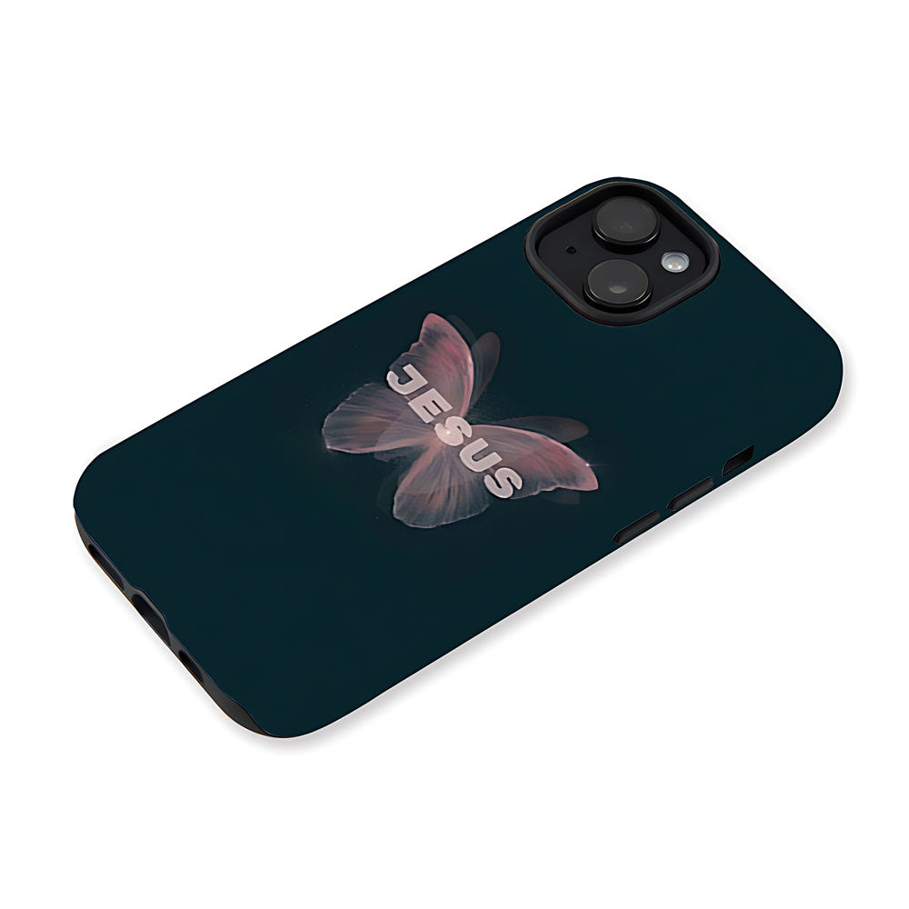 Jesus With Butterfly Christian Phone Case
