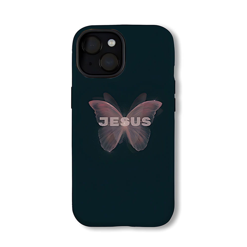 Jesus With Butterfly Christian Phone Case